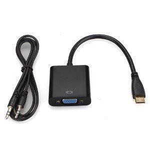 TERBAIK Converter MINI HDMI to VGA Adapter Kabel Audio