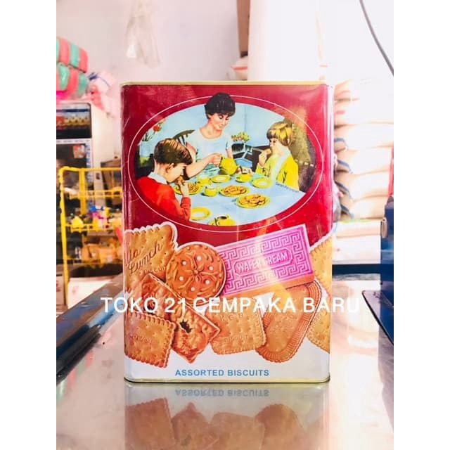 Khong Guan Biskuit Kaleng MERAH 1600 gram | Khong Guan Murah 1600g 1.6KG 1.6 KG