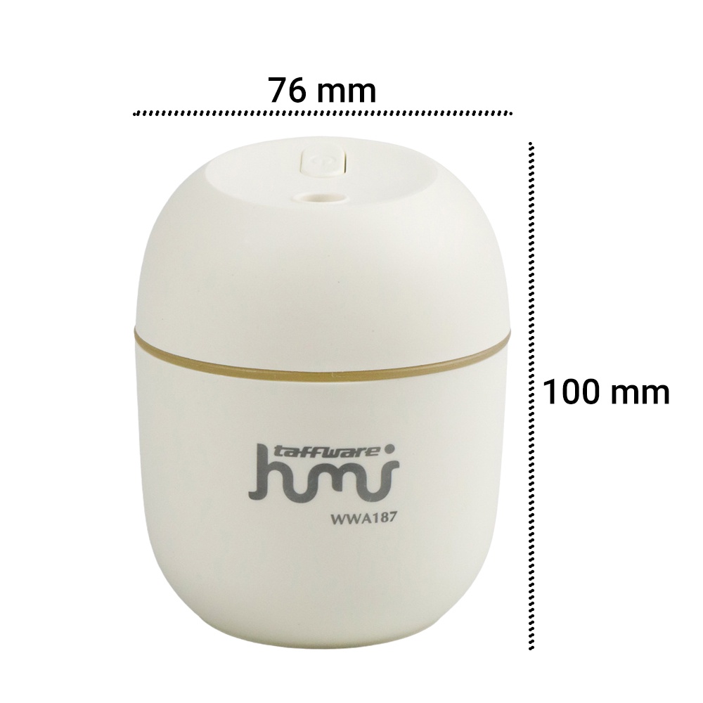 HUMI Mini Air Humidifier Aromatherapy Oil Diffuser LED Light 220ml