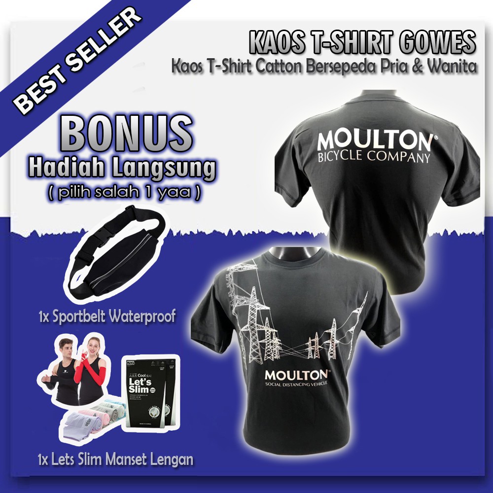 Kaos Moulton Bike Sepeda Lipat Gowes Tshirt Pria Wanita Baju Olahraga