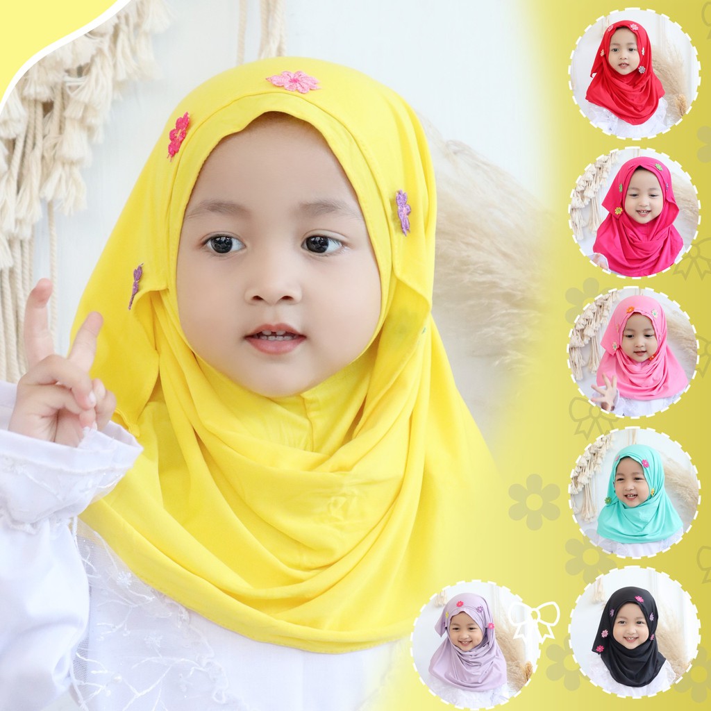 HIJAB ANAK BAYI PASTAN MELATI /JILBAB ANAK/KERUDUNG ANAK/HIJAB BAYI/JILBAB BAYI/KERUDUNG BAYI Jilbab