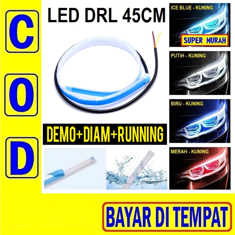 Jual PAC 28IJL Led Alis Running 45 Cm 2warna 45cm Drl Lampu Sein Runing