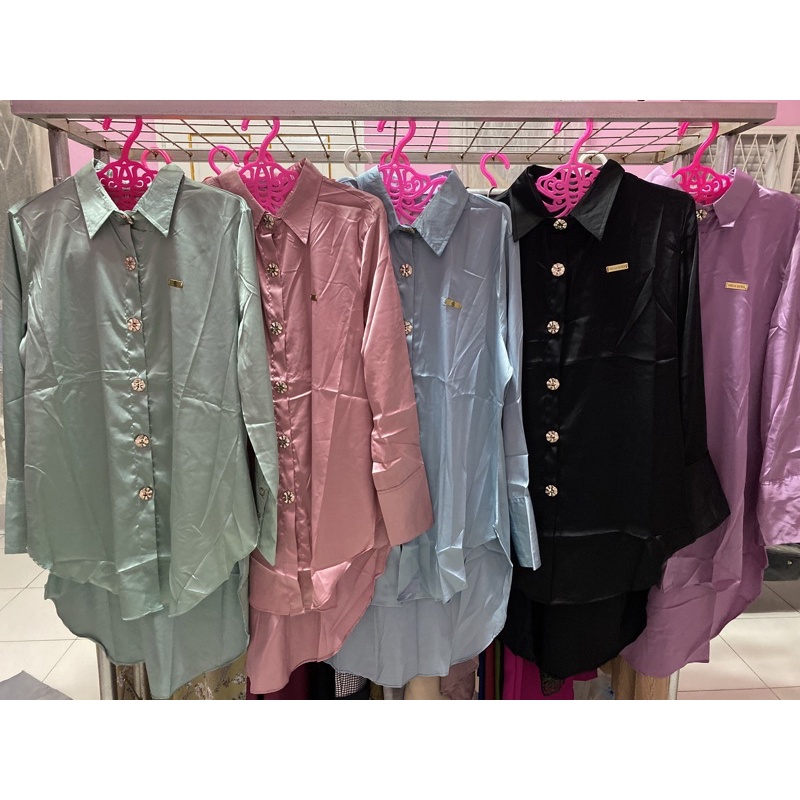 kemeja satin silk