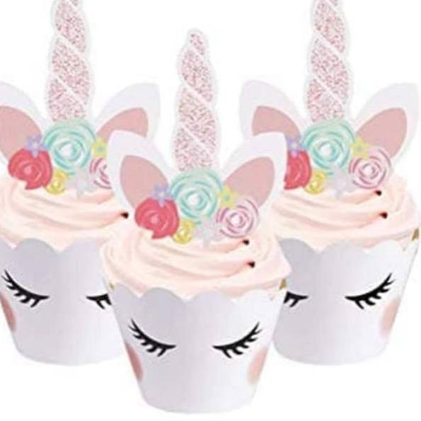 Terbaik.. UNICORN Cupcake topper & wrapper