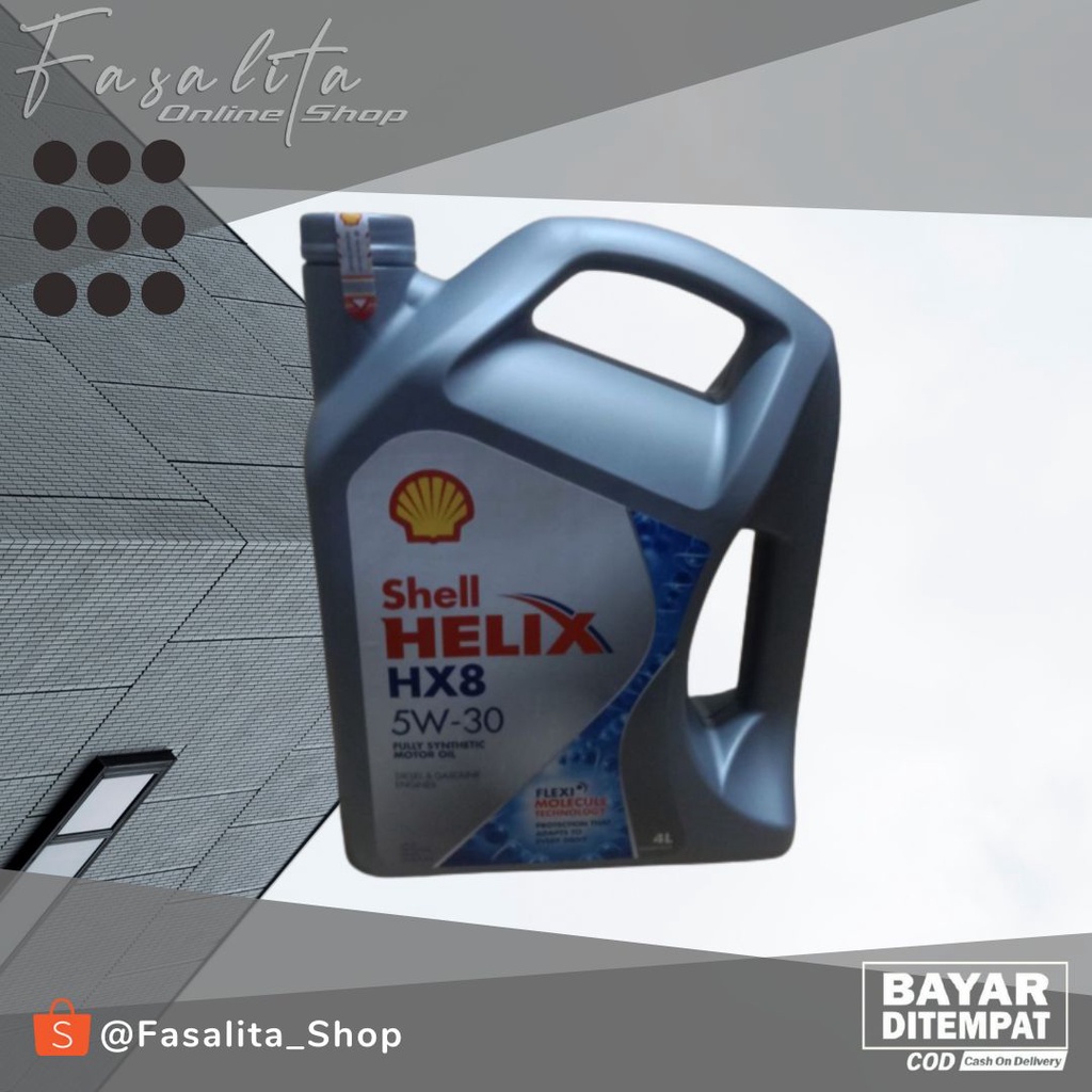 Oli Shell HX8 5w-30 Diesel &amp; Gasoline fully sythetic 4L