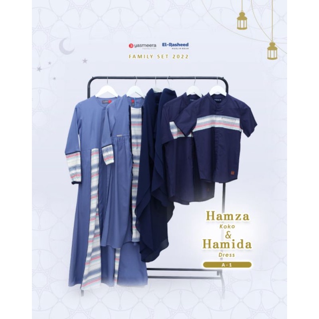 BISA COD Sarimbit lebaran | Baju lebaran 2022 HAMZA dan HAMIDA ORI by Yasmeera