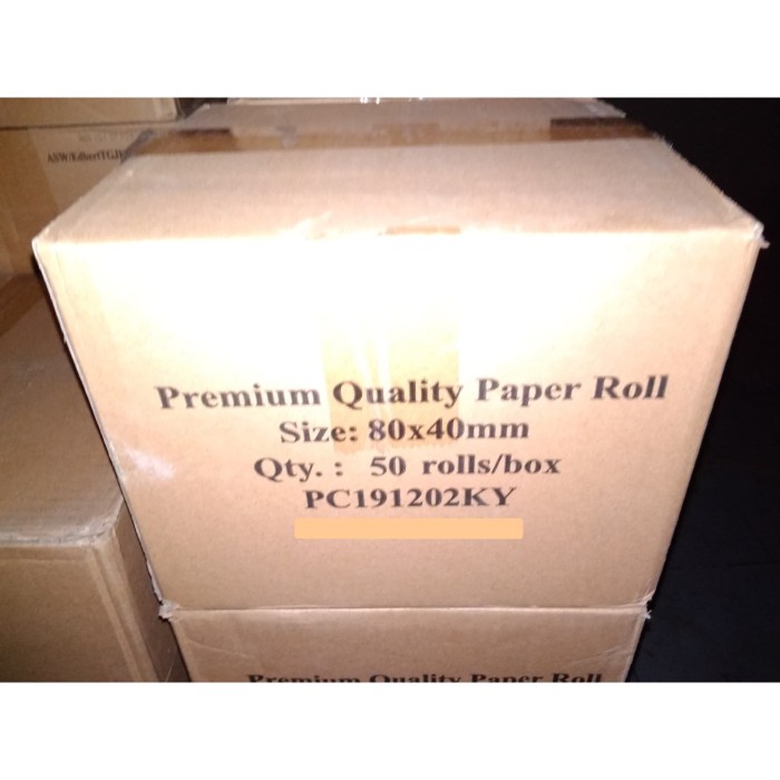 

Coreless Thermal paper ukuran 80 mm x 40 mm isi 50 bh /dus
