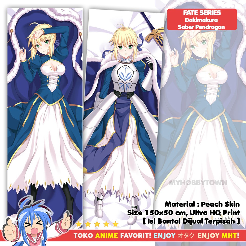 Sarung Bantal Anime Dakimakura Fate : Saber Artoria Pendragon