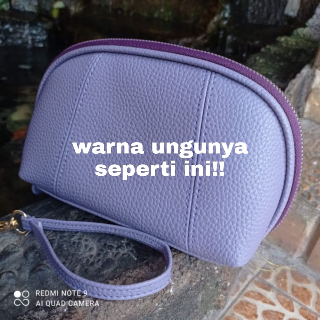 OMI DOMPET WANITA MURAH POUCH PAVIRUT SEMUA MASUK HP KUNCI HAND BAG ALL IN ADA TALI-UNGU 3 RISLETING