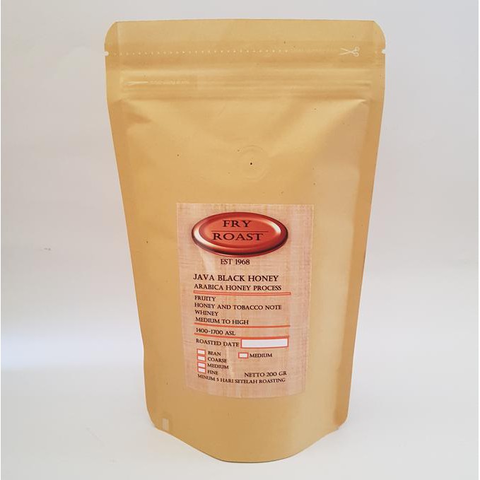 

KOPI ARABIKA JAVA BLACK HONEY 200 GRAM BIJI DAN BUBUK - BIJI KODE 840