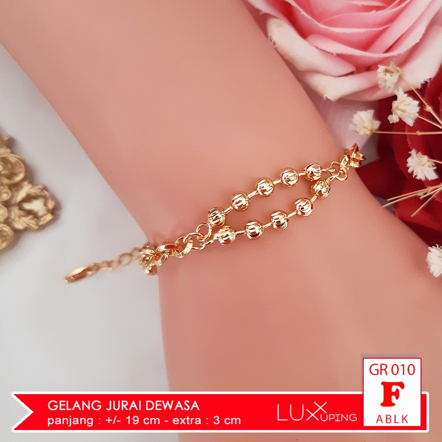 GR 010 Gelang Tangan Xuping Perhiasan Lapis Emas Kupu Gold Luxx Xuping