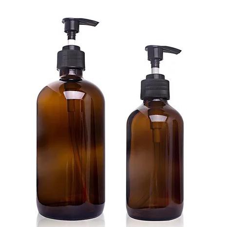 botol pump kaca 250 ml- 500ml kaca tebal - bening clear, 500ml