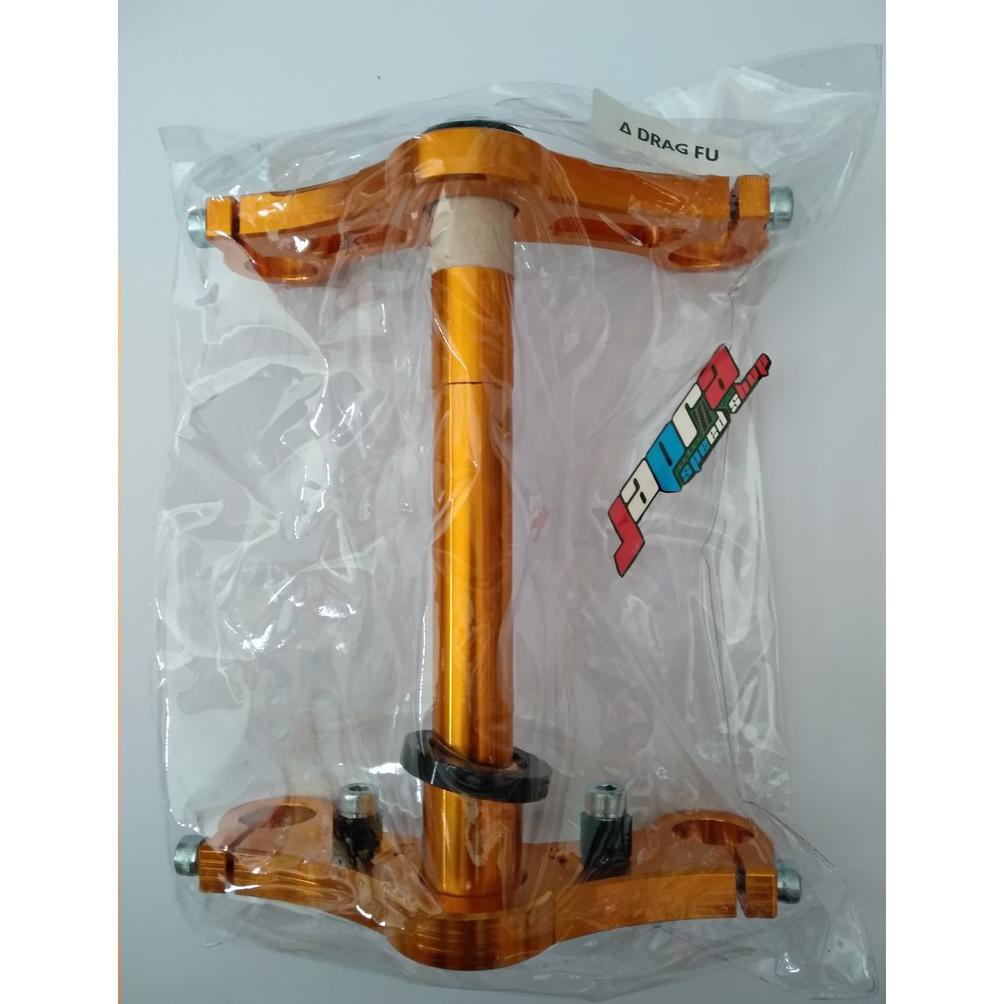 segitiga stang drag bpro racing satria fu 150 gold ready stok.