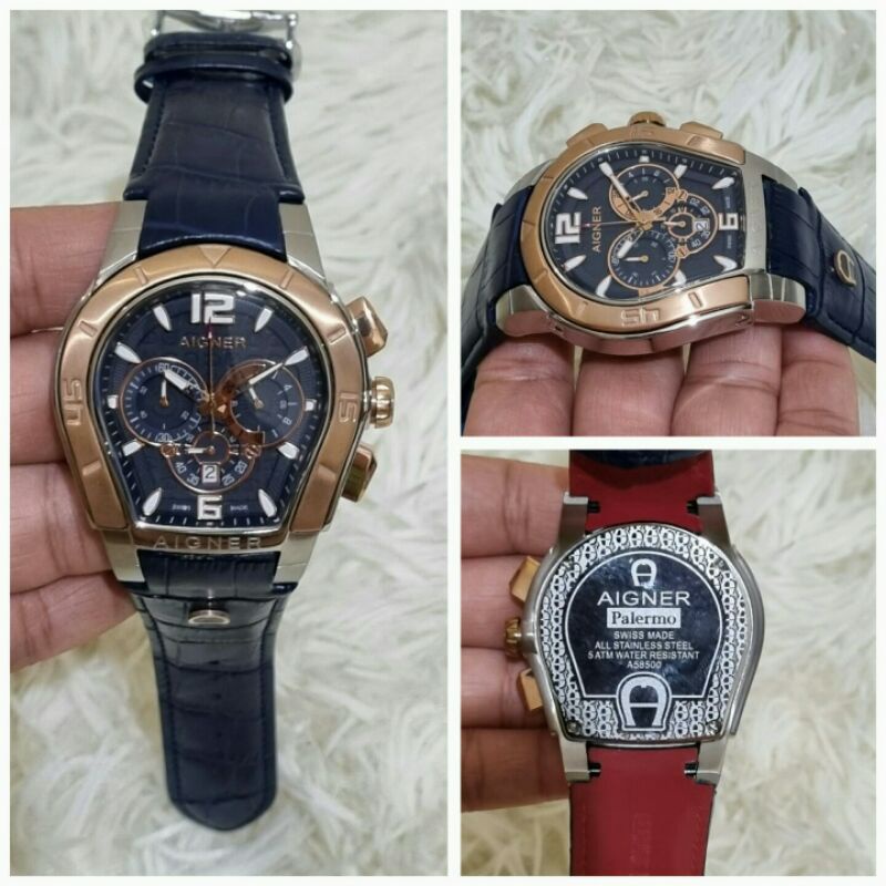 jam tangan wanita aigner palermo batre crono kualitas original