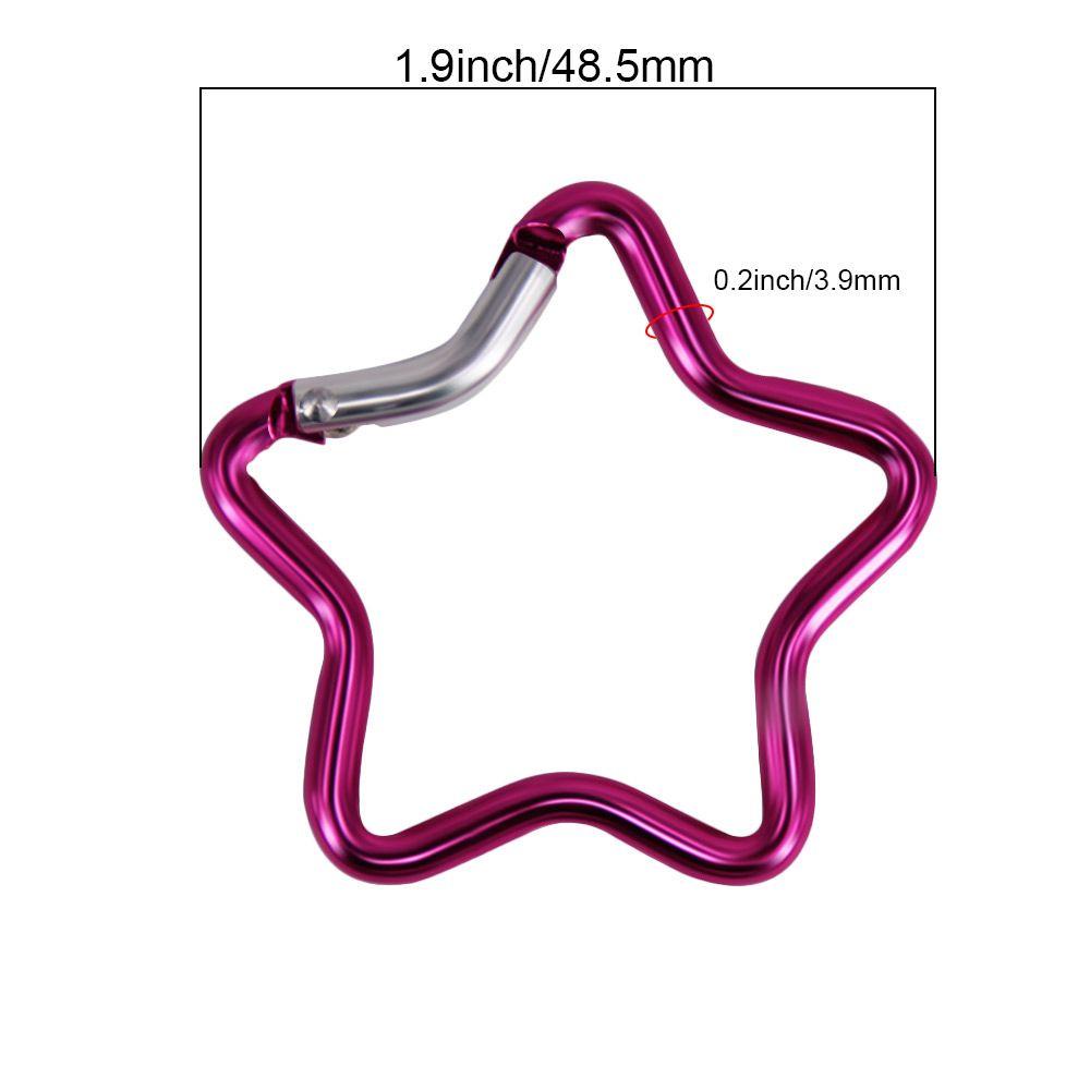 TOP Carabiner Aluminium Alat Camping Outdoor Botol Air Gantung Berujung Lima Berbentuk Bintang Gesper Keyring Hook