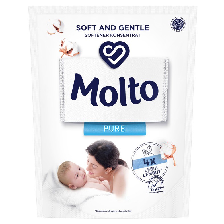 MOLTO PURE 1600ML PELEMBUT PEWANGI PAKAIAN KONSETRAT SOFTENER