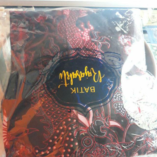 Warmadewa Redpen Rajasakti Kemeja Batik Pria Eksklusif Lengan Pendek Katun Sragenan Berfuring