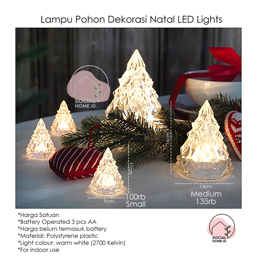 Lampu Meja Pohon Dekorasi Natal LED Lights