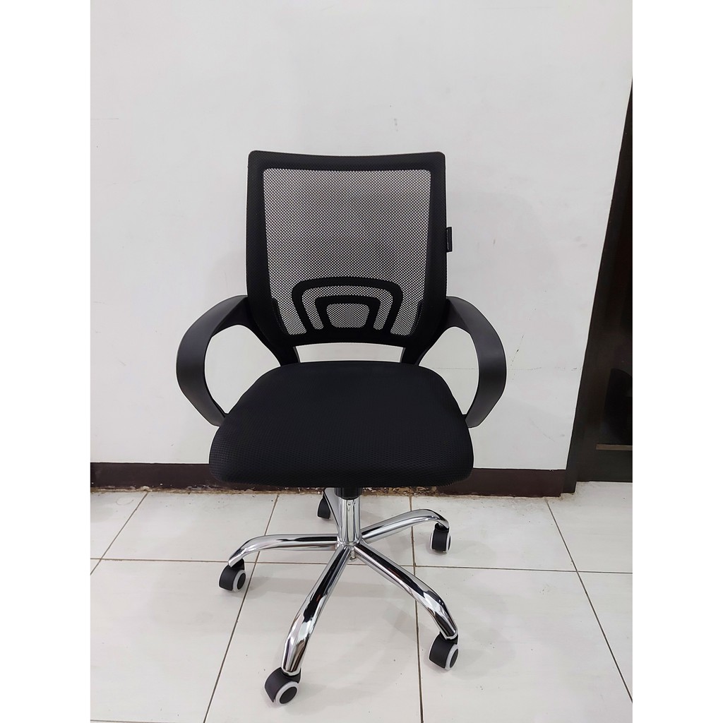 Kursi Jaring Putar Hidrolik Body Besi Chrome W1 importa