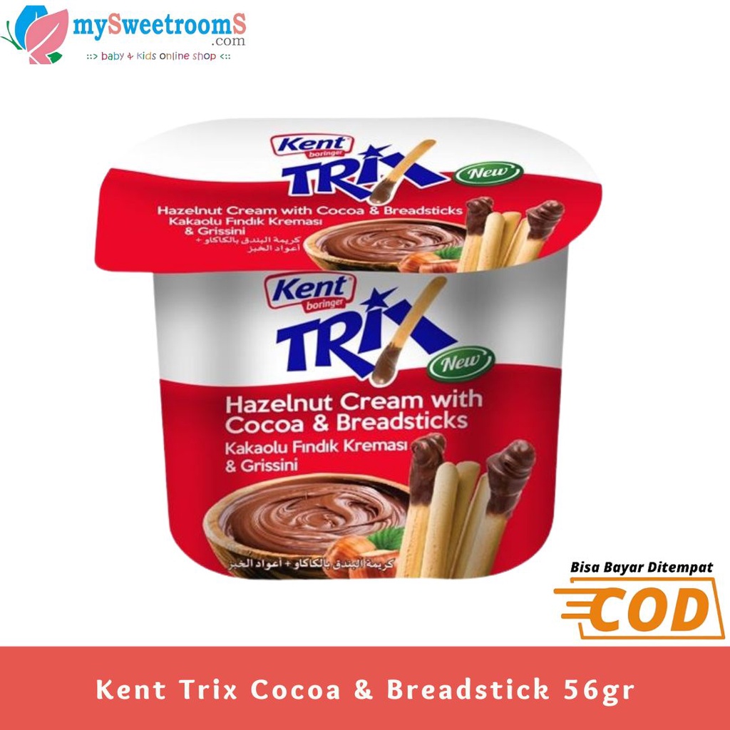 

Biskuit Stik Kent Trix Cocoa & Breadstick / Cemilan Coklat Turki Hazelnut