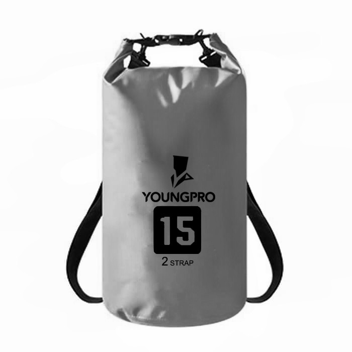 TAS DRYBAG RANSEL 15L 2 STRAPS - TAS ANTI AIR 15L WATERPROOF DRY BAG WITH ZIPPER POCKET