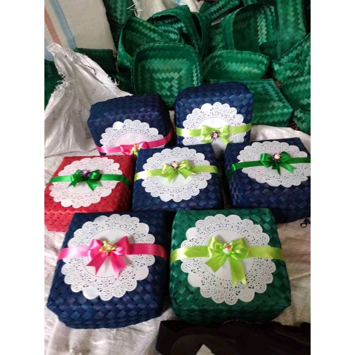 

READY BESEK BAMBU | KOTAK NASI | BESEK CATERING WARNA UKURAN 18*18*8 CM BESEK NASI PWR