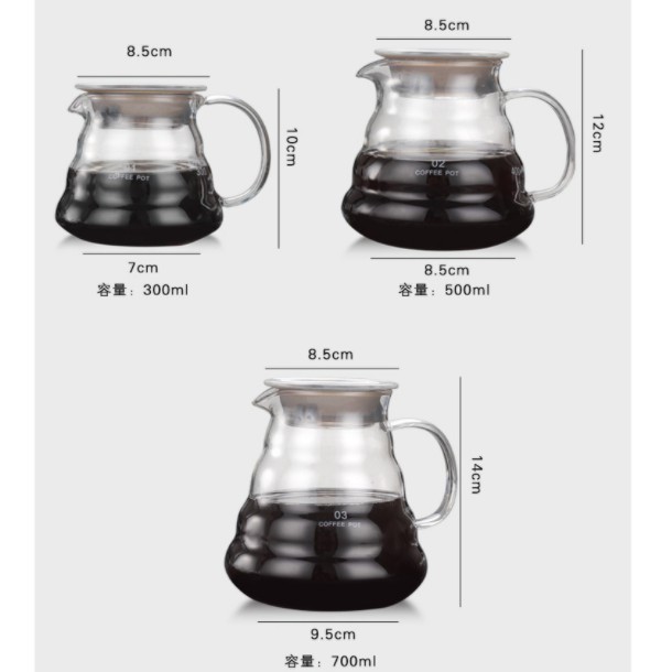 OneTwoCups Coffee Maker Pot V60 Drip Kettle Teko Kopi Barista 600ml 800ml - SE101