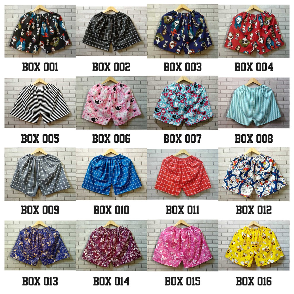 Celana Pendek Unisex Kolor Remaja Dewasa Motif Retro Celana Pendek Unisex Kolor Remaja Dewasa Motif Retro