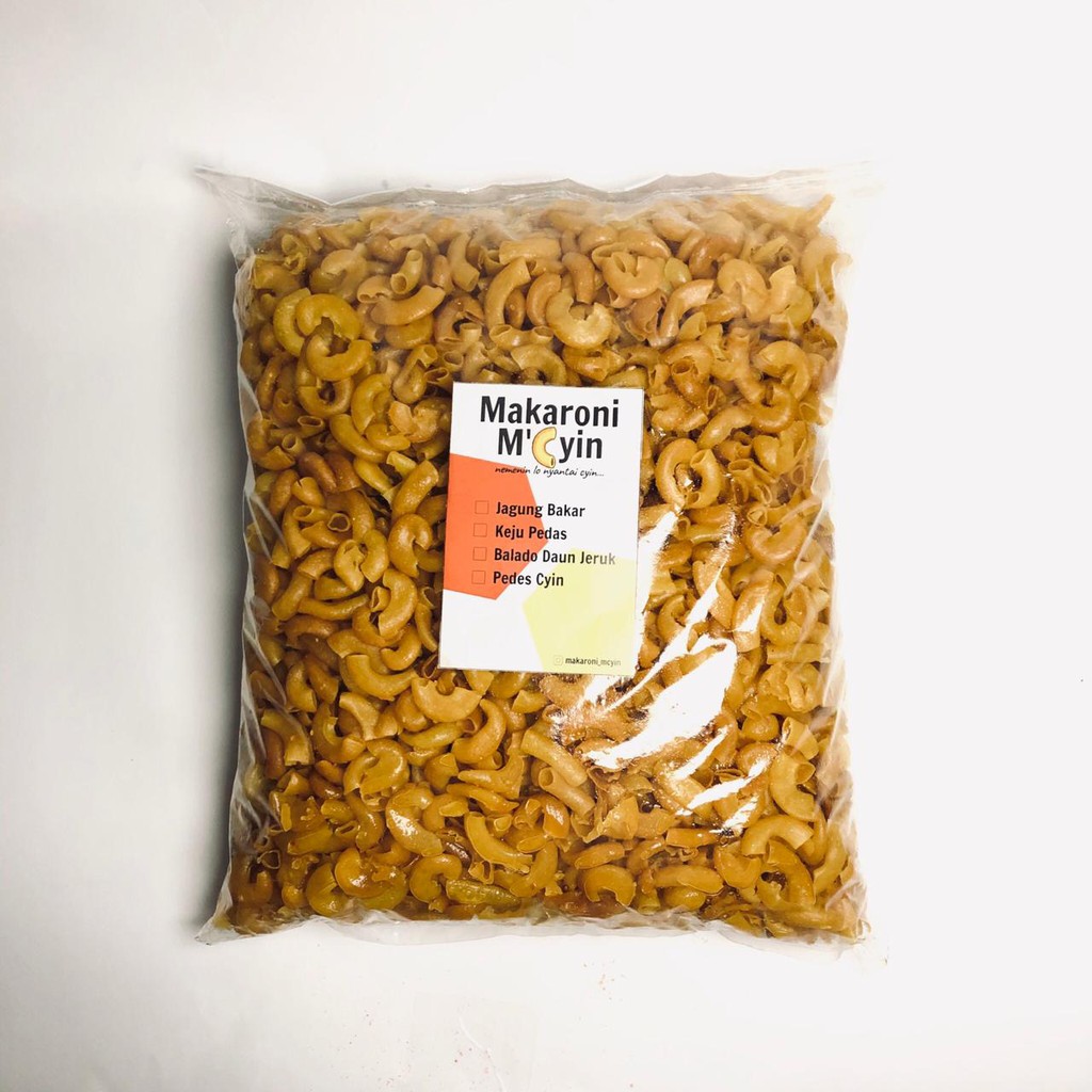 

Makaroni M'cyin KILOAN - Mak' Bantet / PEDES GURIH / 1kg / MAKARONI MURAH / KRIUK / CEMILAN