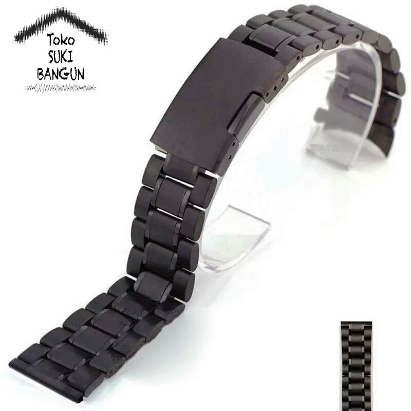 TALI JAM 24mm Rantai Metal Stainless Steel Thick Watch Strap Band