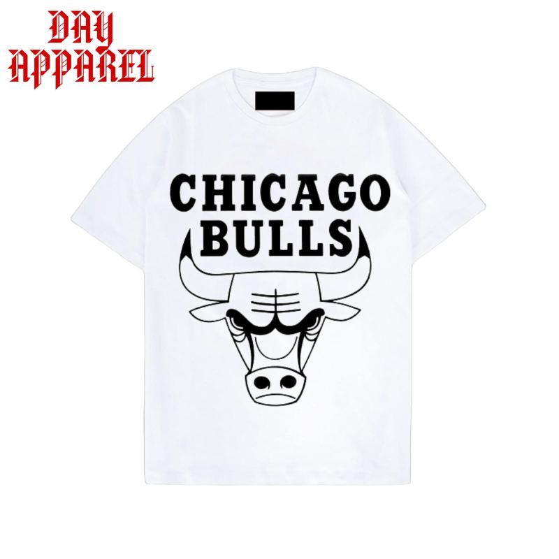KAOS BAJU CHICHAGO BULLS / T-SHIRT NBA BULLS VINTAGE / KAOS PRIA WANITA / PUTIH