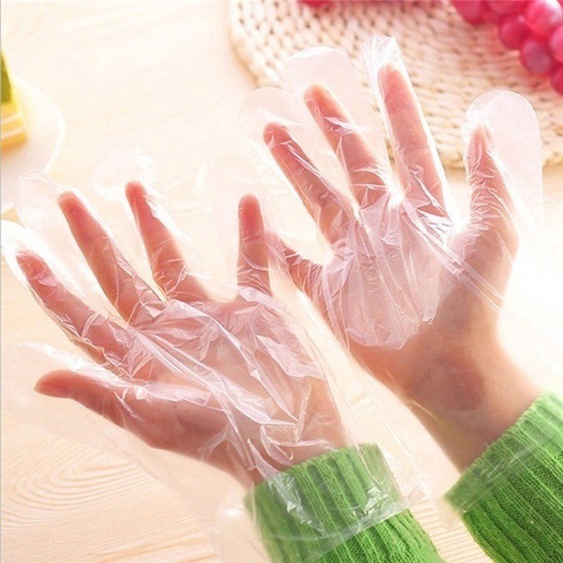 Sarung tangan plastik isi 100pcs / hand Glove / sarung tangan perawatan kecantikan salon