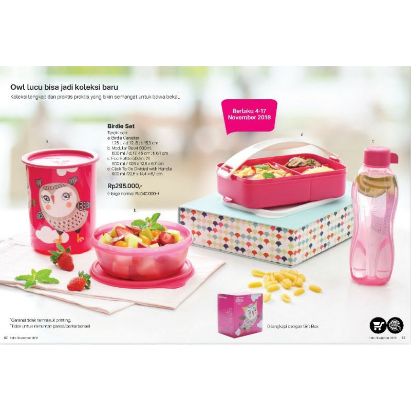 Birdie Set Tupperware