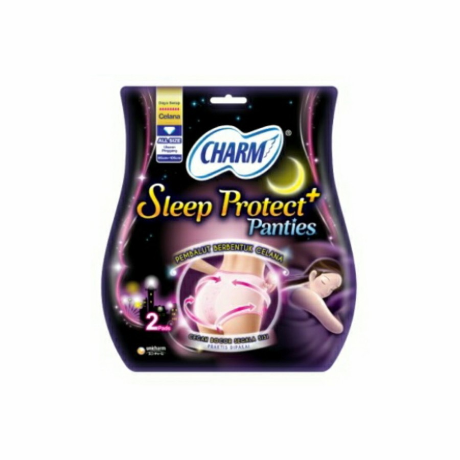 CHARM SLEEP PROTECT PEMBALUT BERBENTUK CELANA ALL SIZE ISI 2 PADS