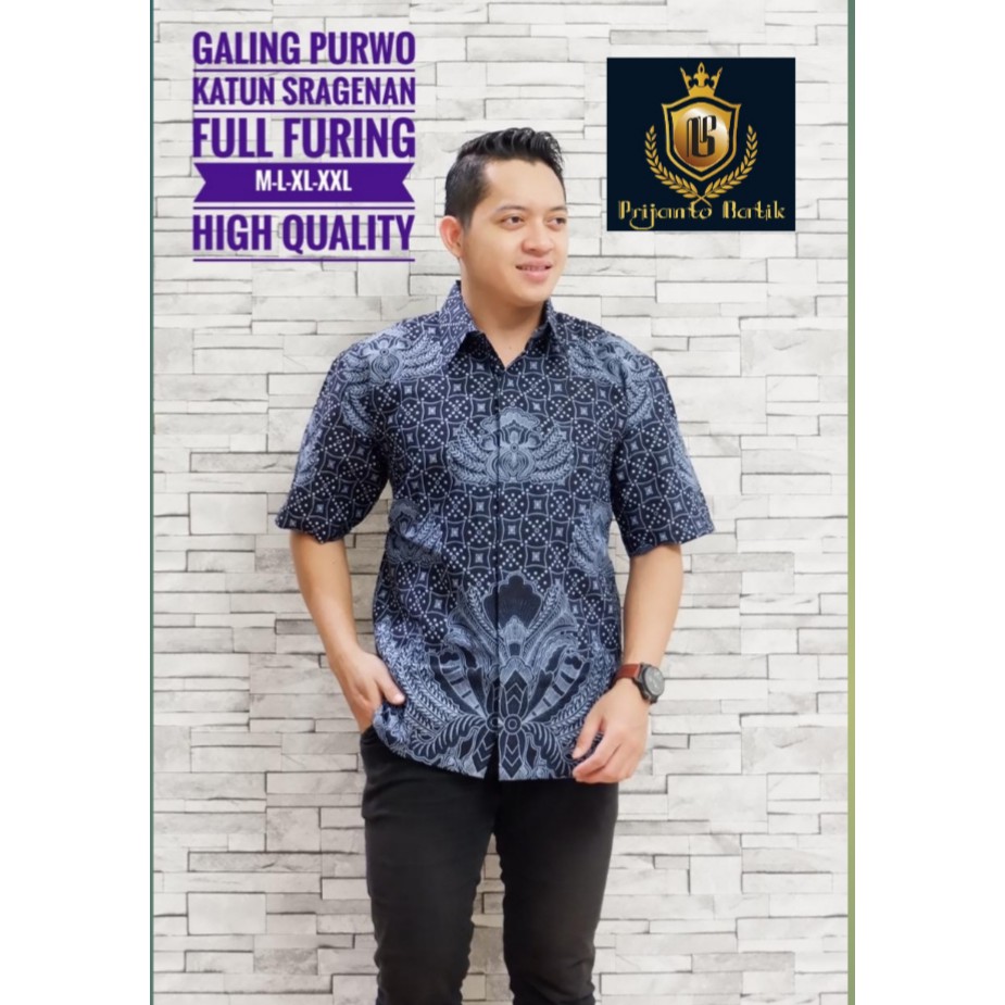 GALING PURWO BATIKSOLOAMANAH KEMEJA BATIK PRIA SOLO LAPIS FURING ATASAN PREMIUM MODERN KATUN HALUS SERAGAM KANTOR KELUARGA GITARJA UNGU TUMAN GINANDRA UNGU KLA PARANG TRUNTUM SUKET SEGORO NIRWANA ALJAYA WISANGGENI SM DEWO PARANG DURI PARI SEIKET KLA UKAIL