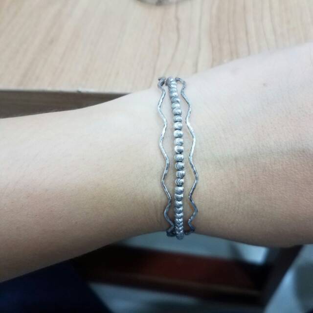 Gelang kroncong elastis silver 925 | gelang perak asli