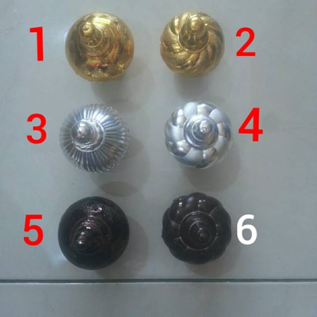 Tutup end cup pinggir batang bulat gorden