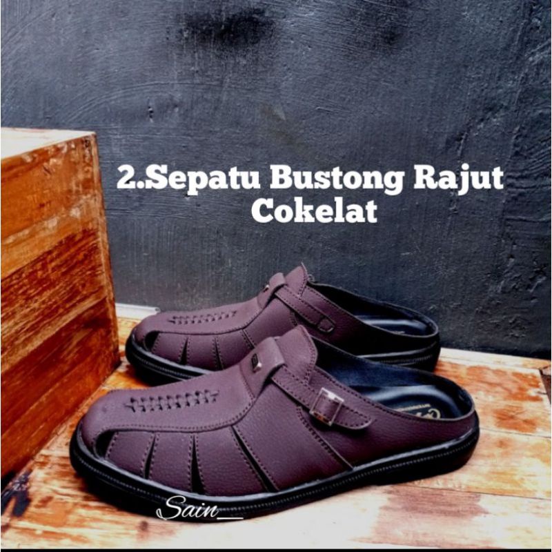 sepatu sendal pria / sepatu sendal pria bustong / sepatu sendal kulit