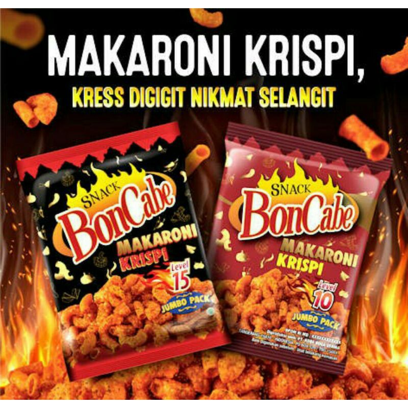

Snack Boncabe Makaroni krispi level 10 dan 15 isi 150 gram