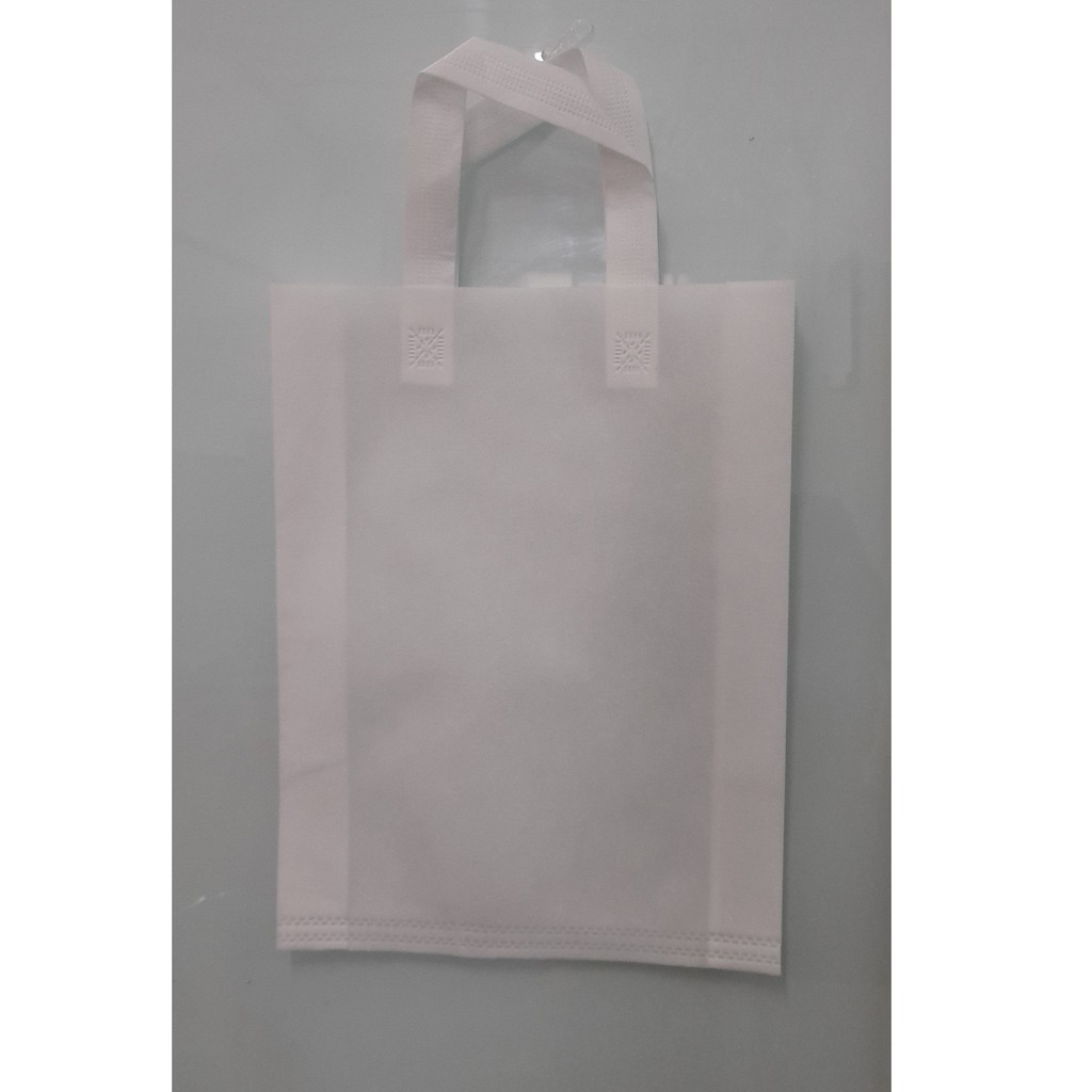 

(Lusin) Tas Press Spunbound Tali Goodie Bag Tas Belanja Warna Putih 25 cm x 35 cm