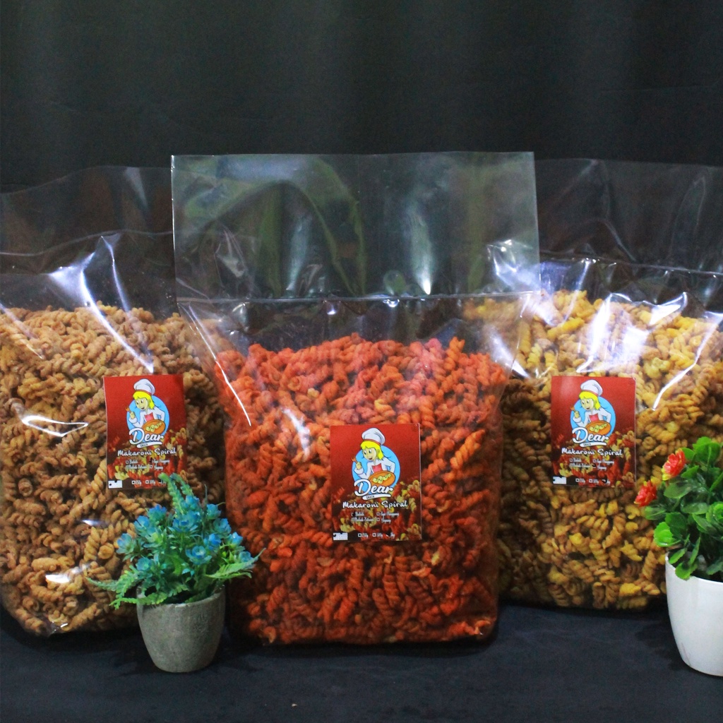 

2Xbtygneal Sakha Snack ) Makaroni Spiral/Fusili 1Kg Satu Kilo Kiloan
