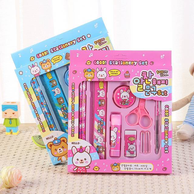 PROMO!!! Alat tulis set karakter 10in1 / Stationery Set / Alat Tulis Sekolah