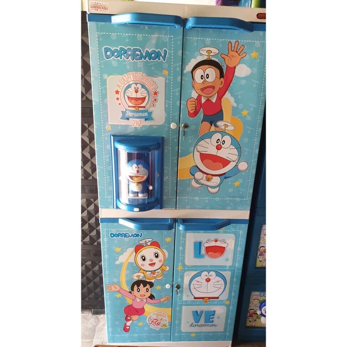 Lemari plastik Naiba boneka doraemon hello kitty