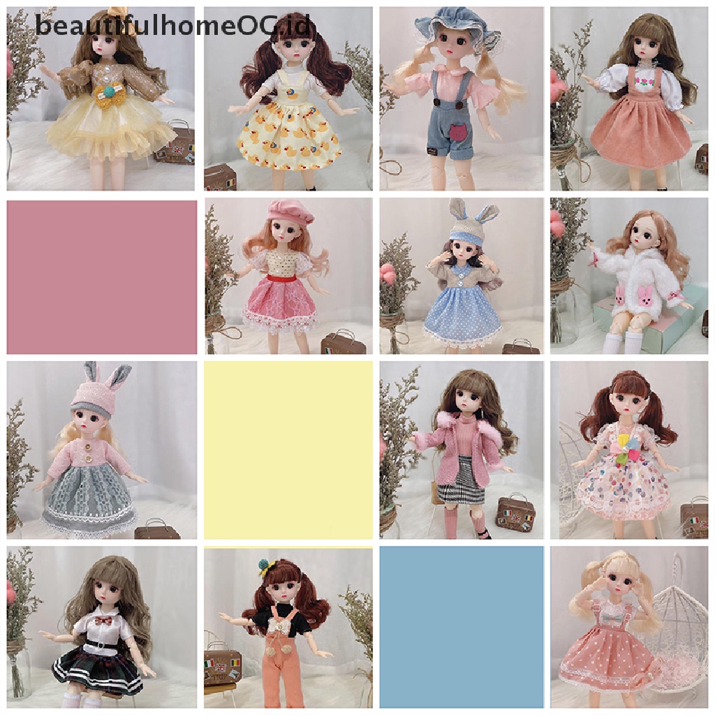 (Beautiful &amp; In Stock) Set Pakaian Boneka Princess Bjd 30cm 1 / 6 Diy