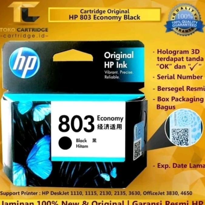 Tinta HP803 hitam warna HP DESKJET 803 cartridge printer 2623 HP2623 BIG SALE Kode 1265