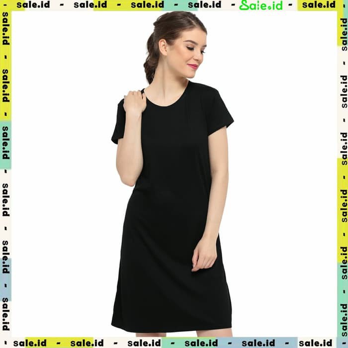 Sale.id - Mini Dress - Rayon Spandex / M Polos Hitam