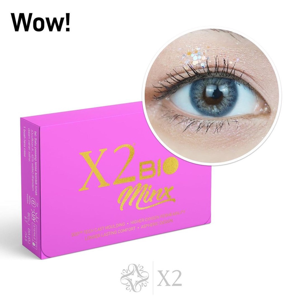 SOFTLENS X2 BIO MINX NORMAL &amp; MINUS (-0.50 S/D -3.00) BY EXOTICON / 14.5MM / FREE LENSCASE / Soflen Softlen Softlens