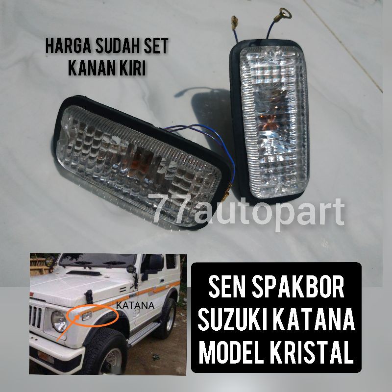 lampu sen spakbor suzuki katana model kristal set