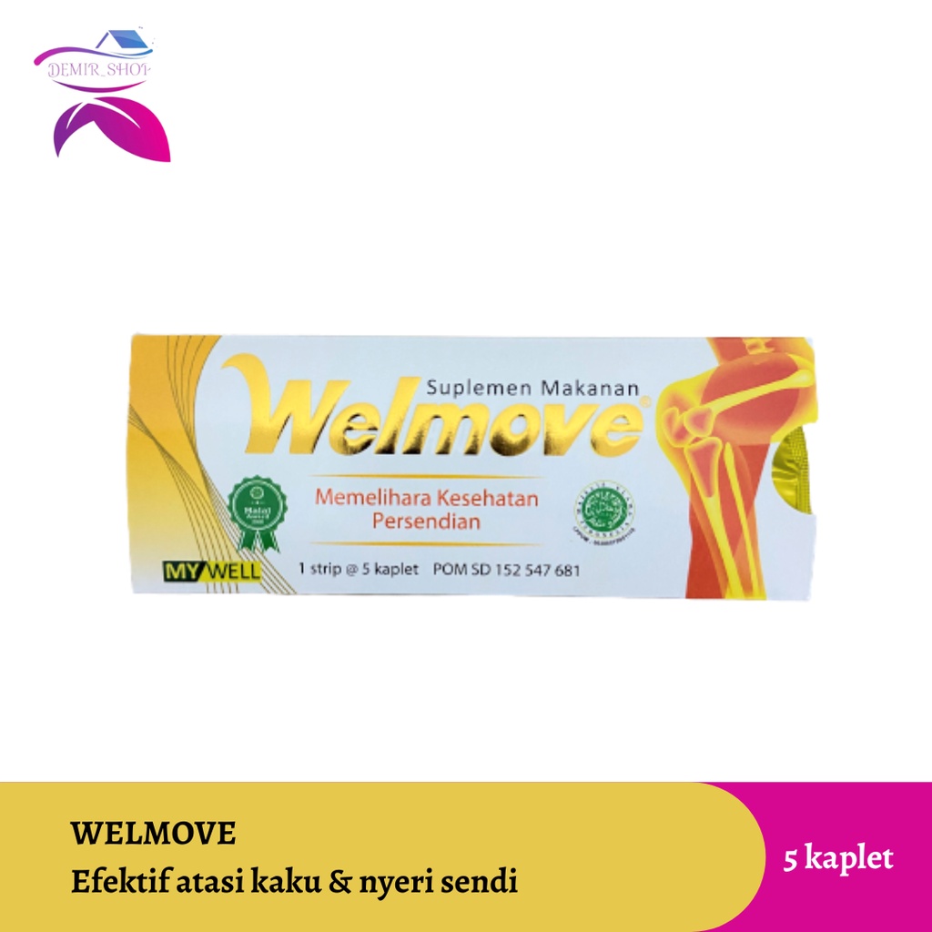 Welmove Strip Suplemen Tulang &amp; Sendi / Glukosamin Chondroitin untuk Kaku dan Nyeri Sendi