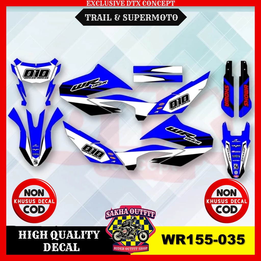 decal wr155 full body decal wr155 decal wr155 supermoto stiker motor wr155 stiker motor keren stiker motor trail motor cross stiker variasi motor decal Supermoto YAMAHA WR155-035